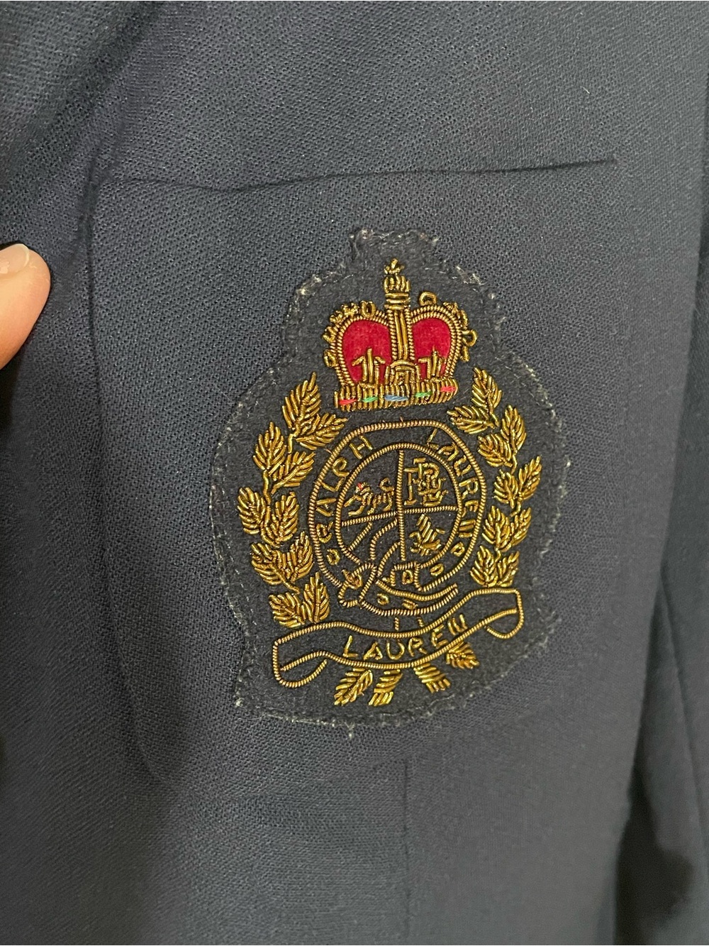 Ralph Lauren Blazer Wool Women’s 10 Navy RL Crown Crest Buttons Preppy Academia - Picture 6 of 10